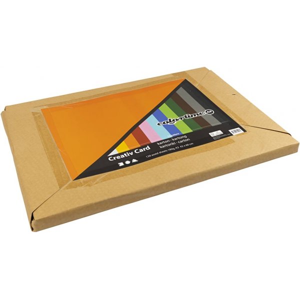 Carton cratif - couleurs mlanges - A2 - 120 pcs