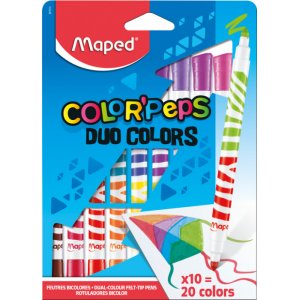 Set de crayons fibre - Maped - Color´Peps Duo 10-pack Set de crayons fibre - Maped - Color´Peps Duo 10-pack