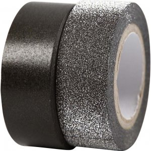 Ruban Washi Vivi Gade - noir/paillettes Ruban Washi Vivi Gade - noir/paillettes