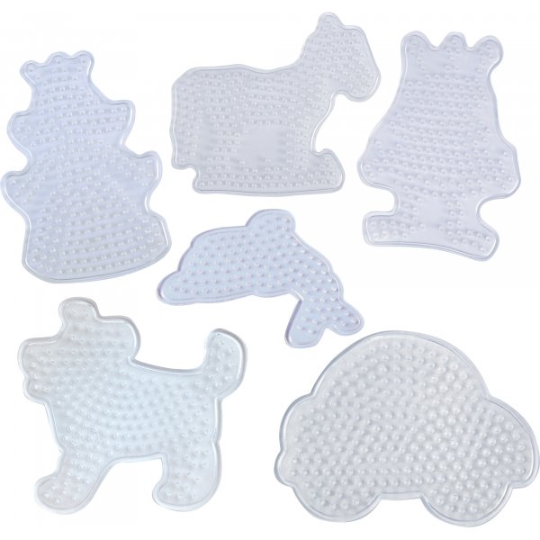 Assiettes en perles - mlange de figurines