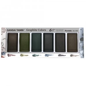 ZIG Gansai Tambi aquarelle Graphite 6-set