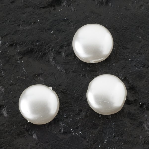 Perles de cire en verre 10 mm Blanc - 10 pcs