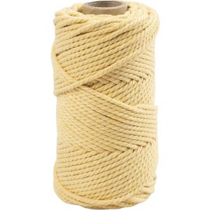 Fil macramé, jaune clair, 55 m Fil macramé, jaune clair, 55 m