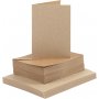 Cartes et enveloppes - naturel - 11,5 x 16,5 cm - 50 sets