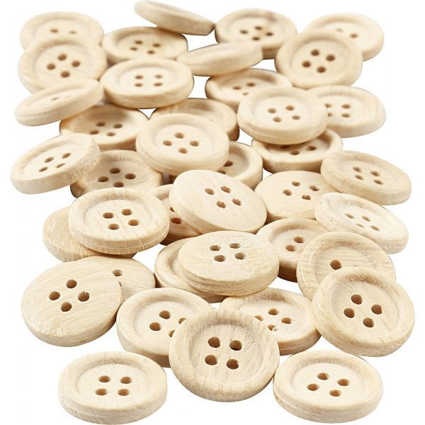 Boutons en bois - 40 pcs Boutons en bois - 40 pcs