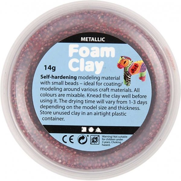 Foam Clay - couleurs fortes - mtallis 6 x 14 g
