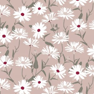 Toile cirée à motif marguerite - Rose Toile cirée à motif marguerite - Rose