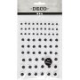 Yeux mobiles - blancs - autocollants - Ø8+12+14 mm - 69 pcs
