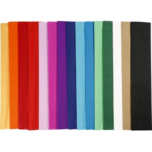 Papier crépon - couleurs mélangées - 60 feuilles Papier crépon - couleurs mélangées - 60 feuilles