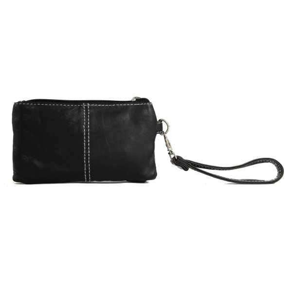 Sac de rangement en cuir nappa d\\\'agneau - Noir Sac de rangement en cuir nappa d\\\'agneau - Noir