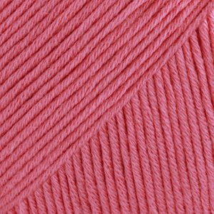 Fil DROPS Safran Uni Color - 50g - Rose moyen (02) Fil DROPS Safran Uni Color - 50g - Rose moyen (02)