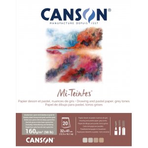 Canson Mi-Teintes Papier Pastel Gris 160g - 32x41 cm Canson Mi-Teintes Papier Pastel Gris 160g - 32x41 cm
