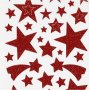 Autocollants paillets - rouge - toiles - 2 feuilles