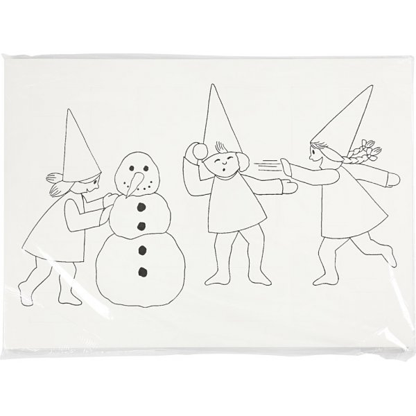 Calendrier de Noël avec des lutins dans des batailles de boules de neige - blanc - A3 - 30 pcs Calendrier de Noël avec des lutins dans des batailles de boules de neige - blanc - A3 - 30 pcs