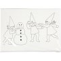 Calendrier de Nol avec des lutins dans des batailles de boules de neige - blanc - A3 - 30 pcs
