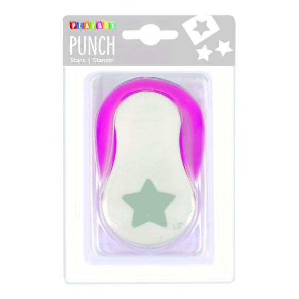Punch étoile 3,8 cm - Rose/blanc Punch étoile 3,8 cm - Rose/blanc