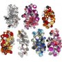 Strass en bote - bleu - rose - argent - rond - toiles - coeurs - 6+7+9+10+11+12+14+16 mm - 300 pcs