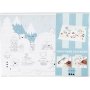 Calendrier de Nol en carton - blanc - 3 pcs