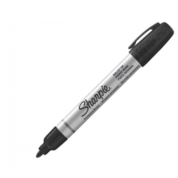 Stylo marqueur Sharpie Metal Barrel Small Bullet - Noir