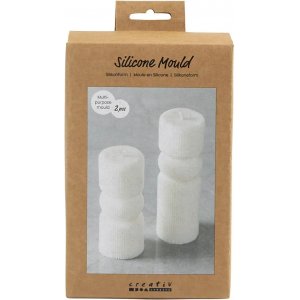 Moule en silicone - Cylindre cannelé avec noeud Moule en silicone - Cylindre cannelé avec noeud