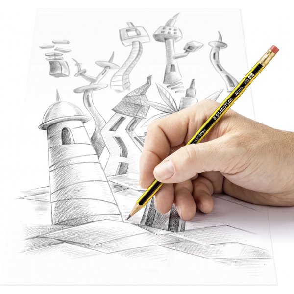 Crayons Noris avec pointe gomme HB - 3 crayons