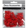 Mini pinces  linge - rouge - 36 pcs
