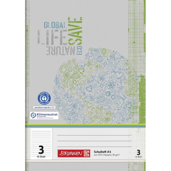 Livret scolaire - Papier recycl A5 (16 pages)
