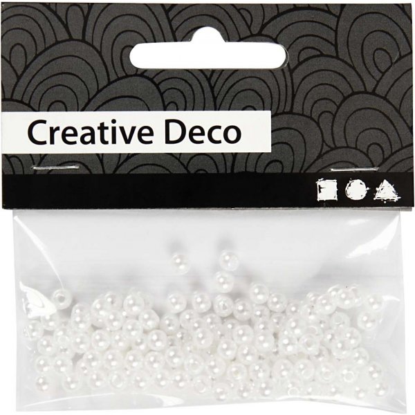 Perles de cire - nacre - 4 mm - 150 pcs