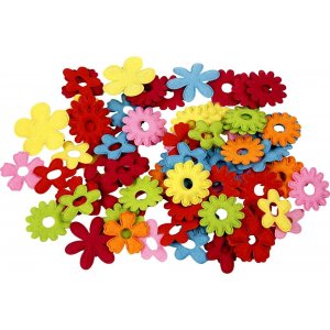 Fleurs en feutre - 135 pcs Fleurs en feutre - 135 pcs