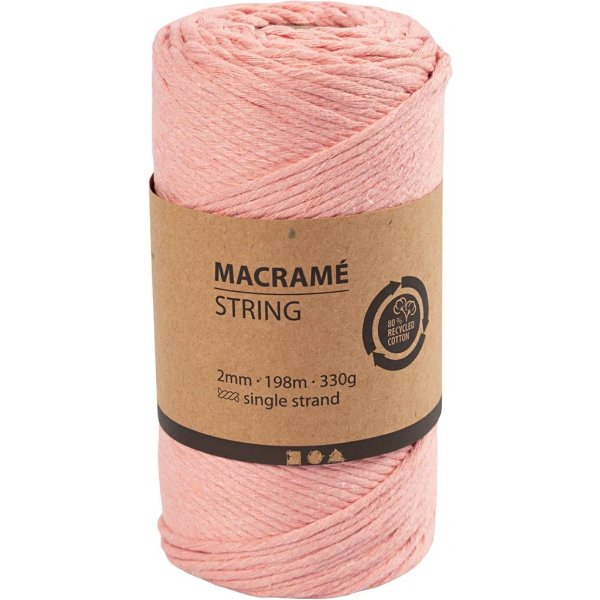 Fil macramé - rose - Ø2 mm - 198 m Fil macramé - rose - Ø2 mm - 198 m