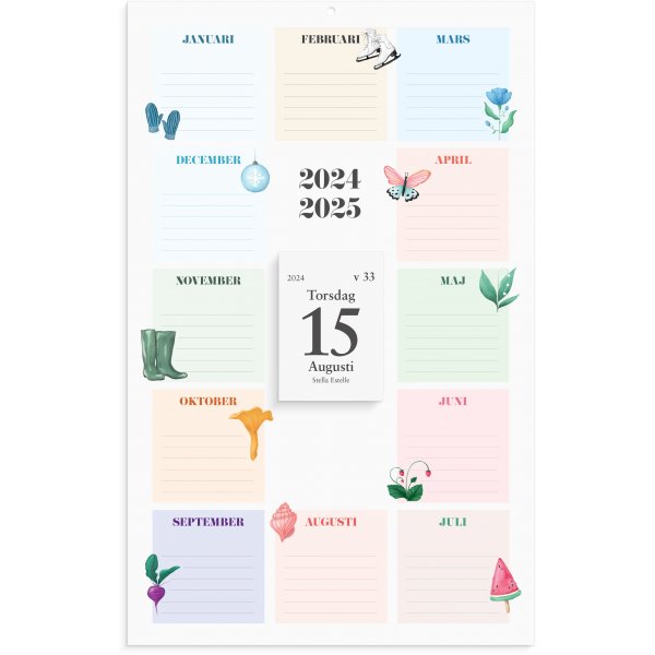 Calendrier mural 24/25 - Almanach de classe