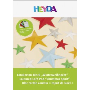 Bloc de papier coloré A4 300 g - 10 pages Couleurs de Noël Bloc de papier coloré A4 300 g - 10 pages Couleurs de Noël