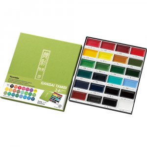 Peinture aquarelle Gansai Tambi - 24 couleurs Peinture aquarelle Gansai Tambi - 24 couleurs