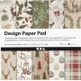 Papier design - marron/vert - 50 feuilles
