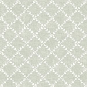 Toile cirée à motif de feuilles - Vert/blanc Toile cirée à motif de feuilles - Vert/blanc