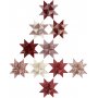Bandes toiles - rouge - blanc - 6,5+11,5 cm - 60 bandes