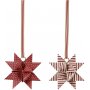 Bandes toiles - rouge - blanc - 6,5+11,5 cm - 60 bandes