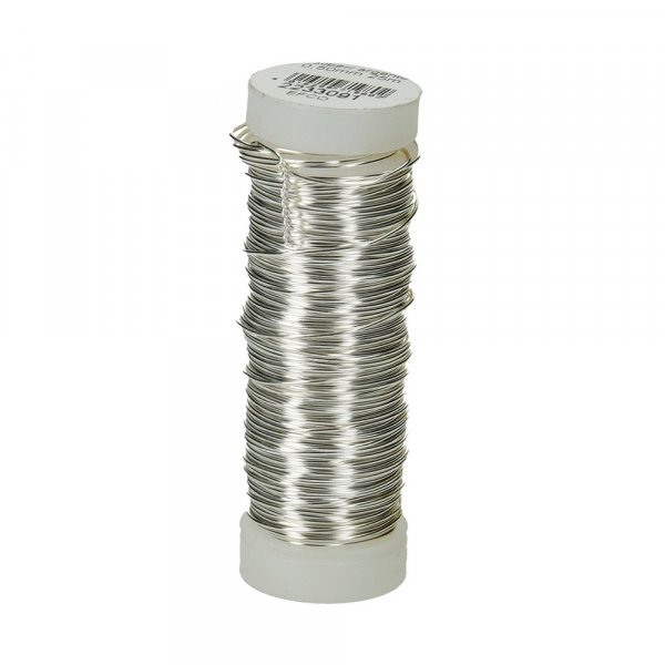 Fil de cuivre argent 25 m -  0,5 mm