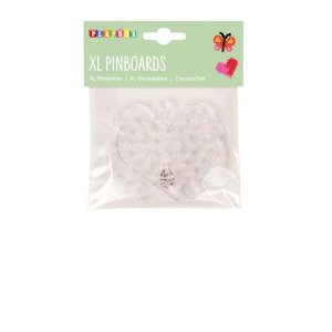Plaques à perles XL Papillon et C?ur, lot de 2 - Transparentes Plaques à perles XL Papillon et C?ur, lot de 2 - Transparentes
