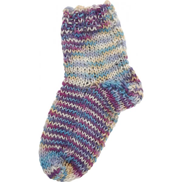 Fil  chaussettes - harmonie violet/rose - 50 g