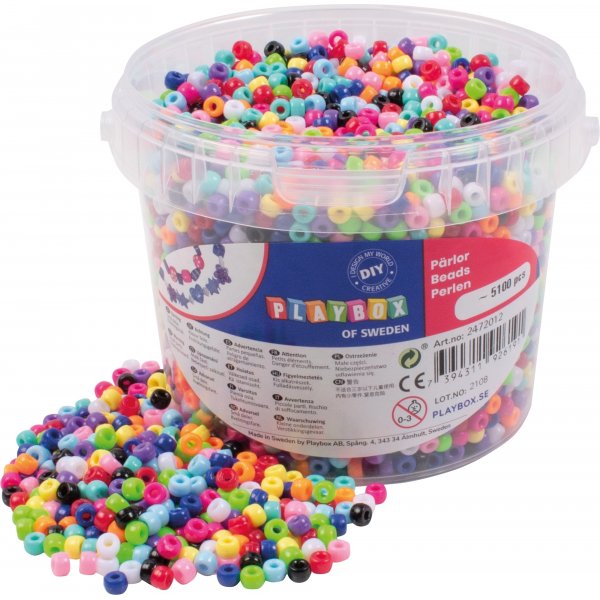 Petites perles Congo couleurs de base - 450 g