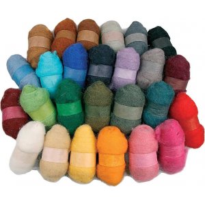 Laine cardée - couleurs mélangées - 26 x 25 g Laine cardée - couleurs mélangées - 26 x 25 g
