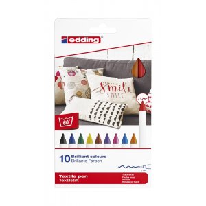 Edding 4600 Set Textile Basic - 10 Pièces Edding 4600 Set Textile Basic - 10 Pièces