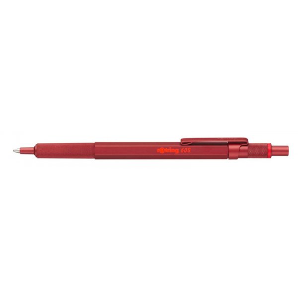 Stylo bille Rotring 600 - Rouge - Moyen - Encre bleue
