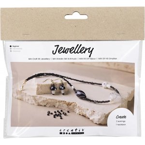 Mini DIY Kit Bijoux, harmonie noire, Collier lourd Mini DIY Kit Bijoux, harmonie noire, Collier lourd