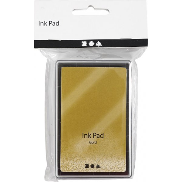Tampon encreur - 9 x 6 cm - doré Tampon encreur - 9 x 6 cm - doré
