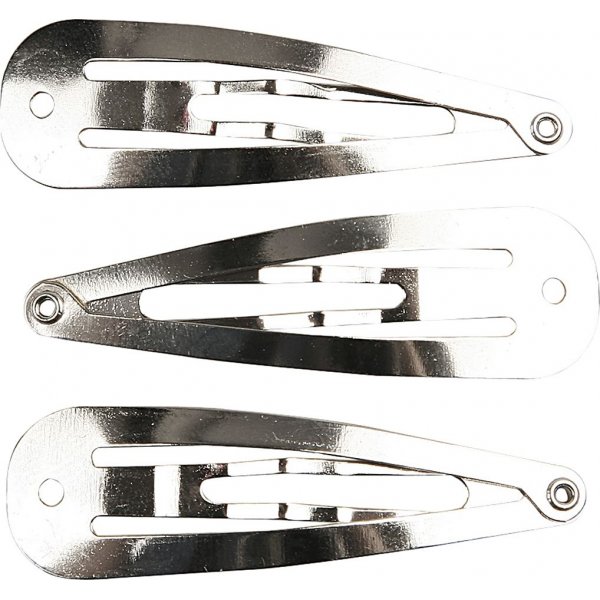Pinces  cheveux - plaqu argent - 10 pcs