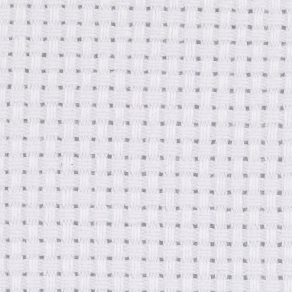 Tissu  broder Ada - blanc - 50x50 cm, 43 carrs par 10 cm