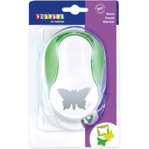 Punch papillon 5 cm - Vert/blanc Punch papillon 5 cm - Vert/blanc
