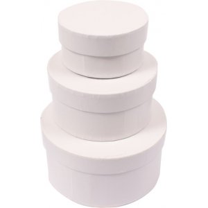 Boîte en papier, ronde, 12x6, 10x5, 8x4, 3 pièces Boîte en papier, ronde, 12x6, 10x5, 8x4, 3 pièces